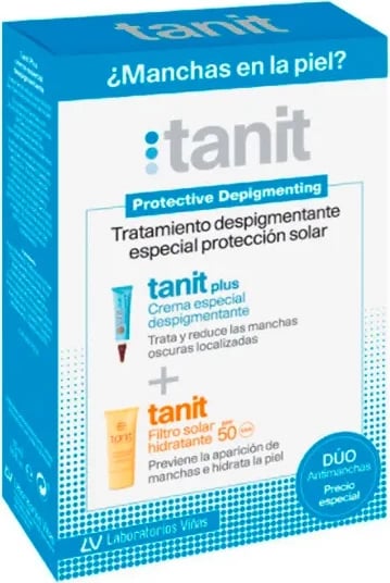 Set për kujdes të lëkurës LABORATORIO VIÑAS Tanit Plus Duplo Tanit Sunscreen unisex, 15ml + 50ml