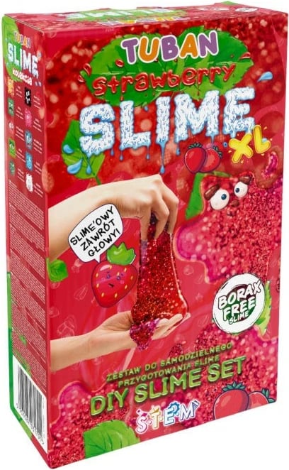 Set modelimi slime TUBAN TU3170, aromë luleshtrydhe, XL, i kuq