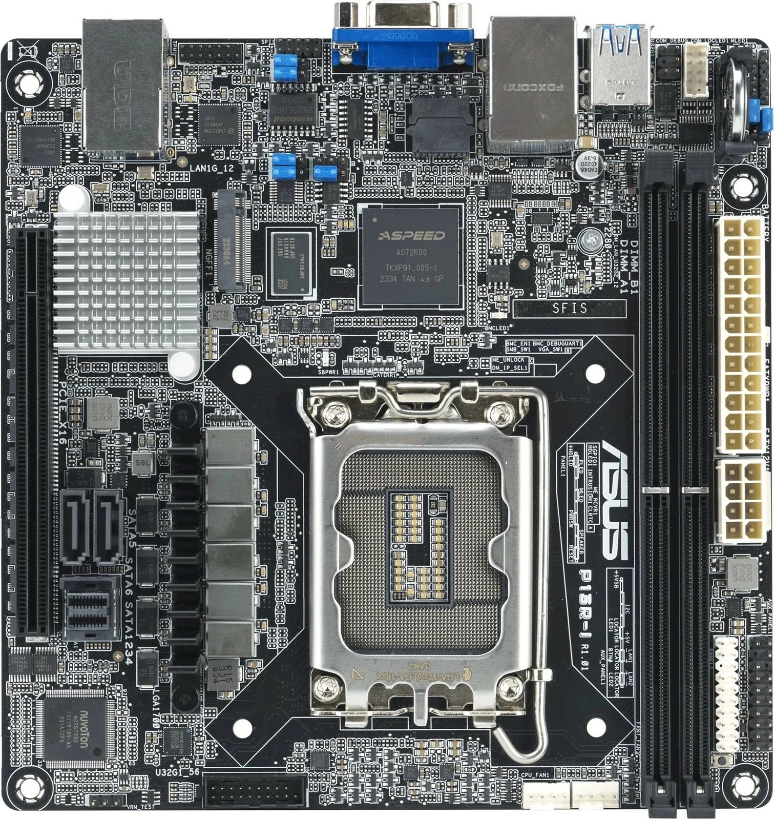 Pllakë amë ASUS SERVER P13R-I, Socket S1700, C262, DDR5, mITX