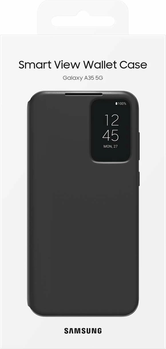 Mbështjellës Samsung Smart View Wallet EF-ZA356CBEGWW për Galaxy A35, i zi
