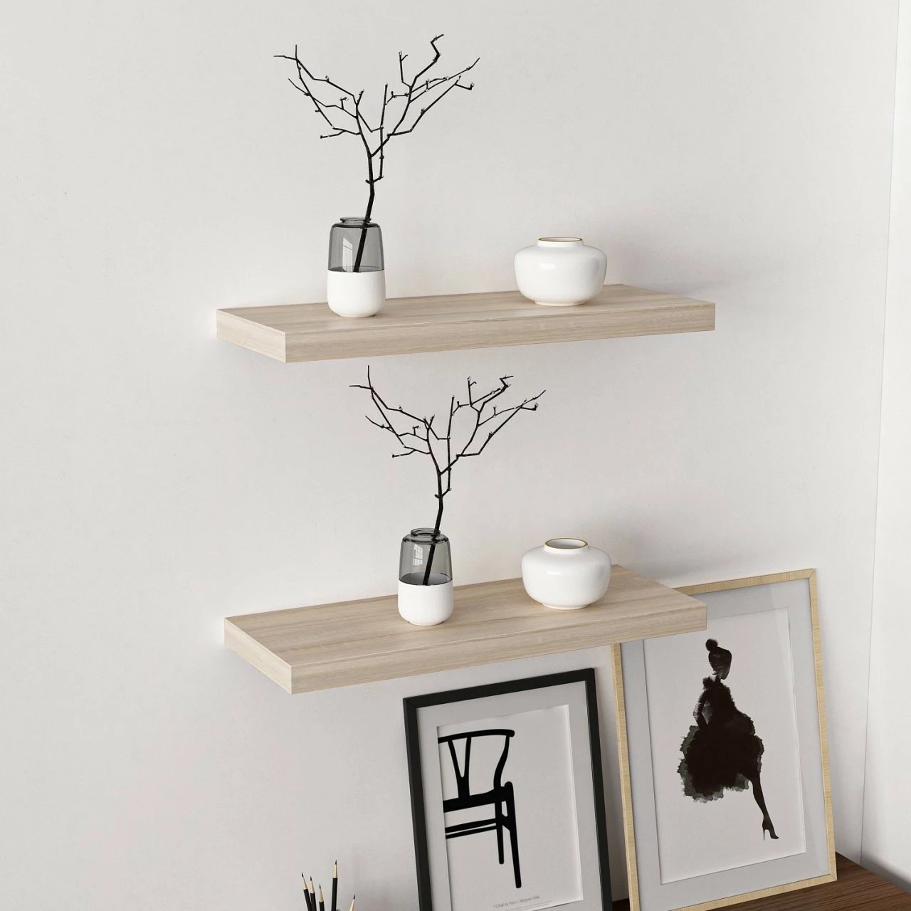 Raft muri Skye Decor, ngjyrë sonomo, Gizli2 60