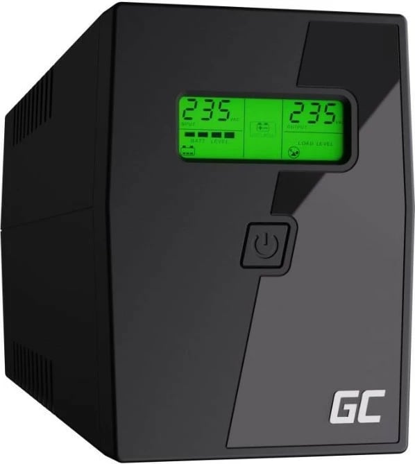 Kasë UPS Green Cell UPS01LCD, 600VA 360W, me ekran LCD, e zezë