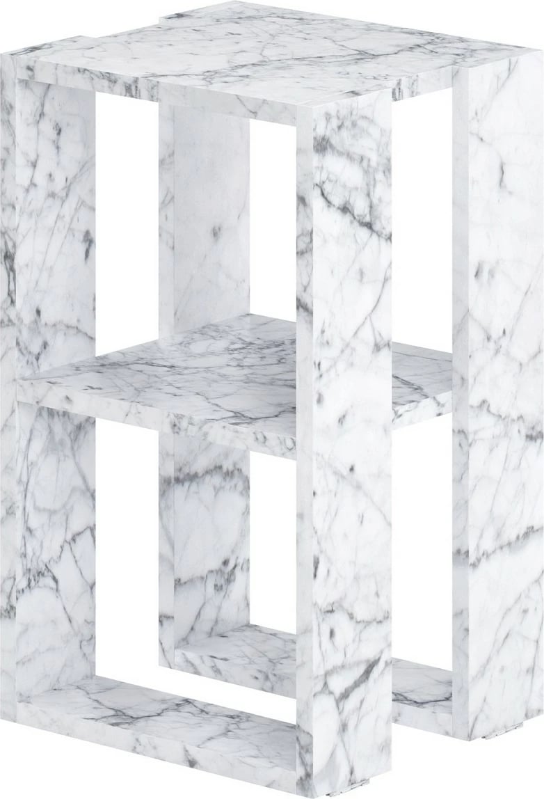 Komodinë natës Carrara Marble, Skye Decor, 2 nivele