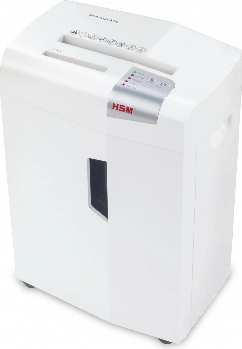 Makineri shkatërruese dokumentesh HSM shredstar X15, 26L, prerje cross-cut, e bardhë