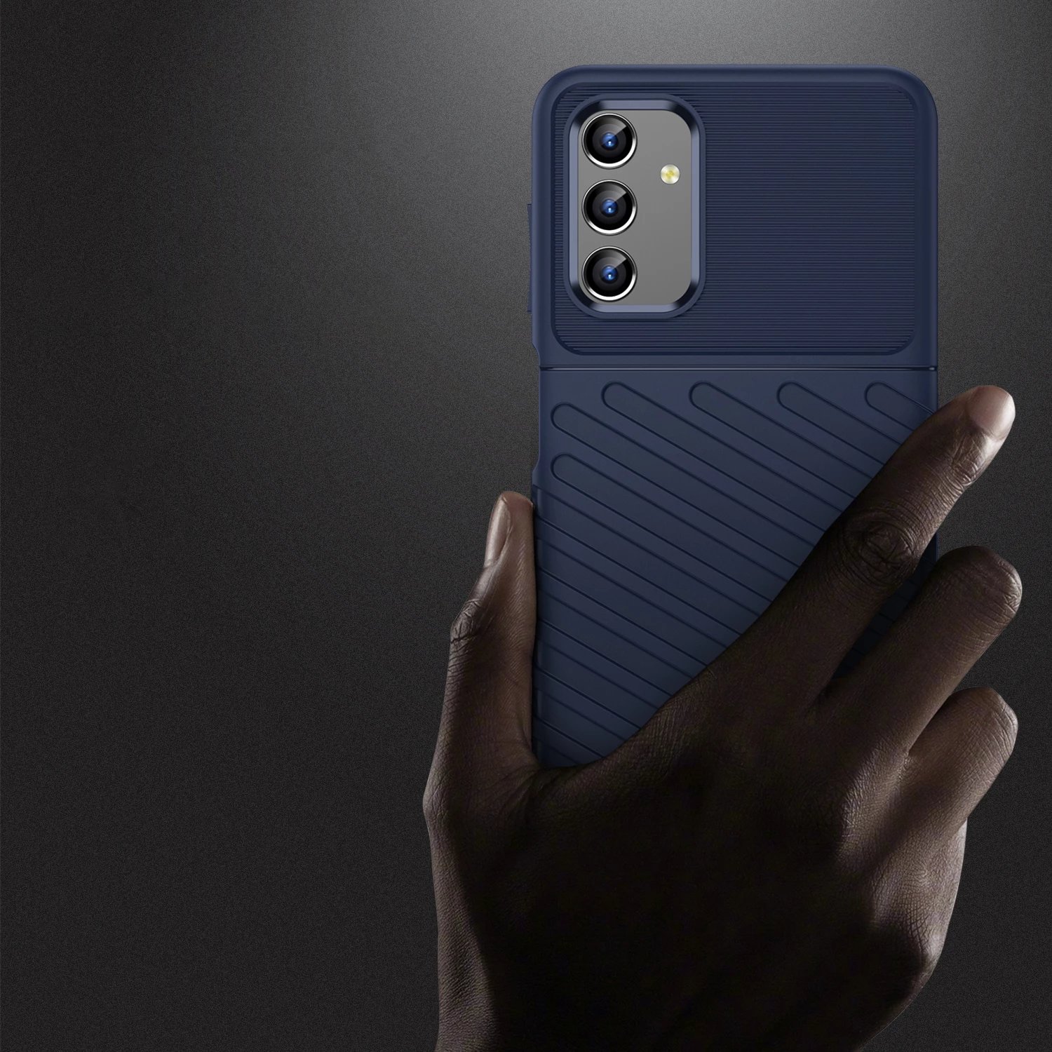 Mbështjellës fleksibil i blinduar Hurtel Thunder Case për Samsung Galaxy A13 5G, Kaltër