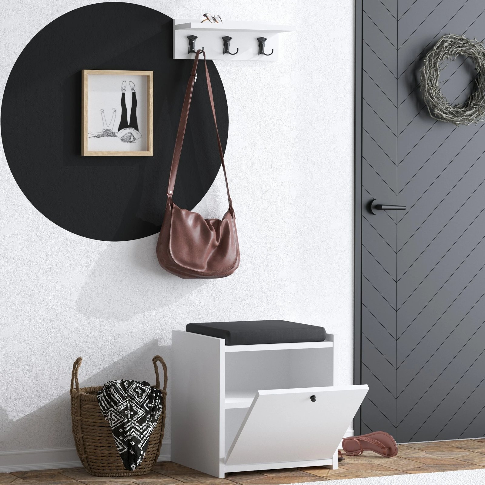 Stendë korridori Hanah Home, Tinky, e bardhë