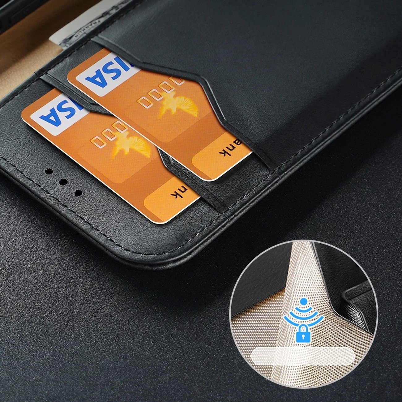 Mbështjellës Dux Ducis Hivo për iPhone 14 Pro Max, lëkurë natyrale, kafe Mbështjellës Dux Ducis Hivo për iPhone 14 Pro Max, lëkurë natyrale, kafe