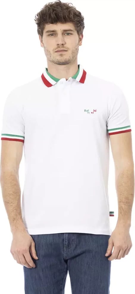 Maicë polo për meshkuj Baldinini Trend, e bardhë