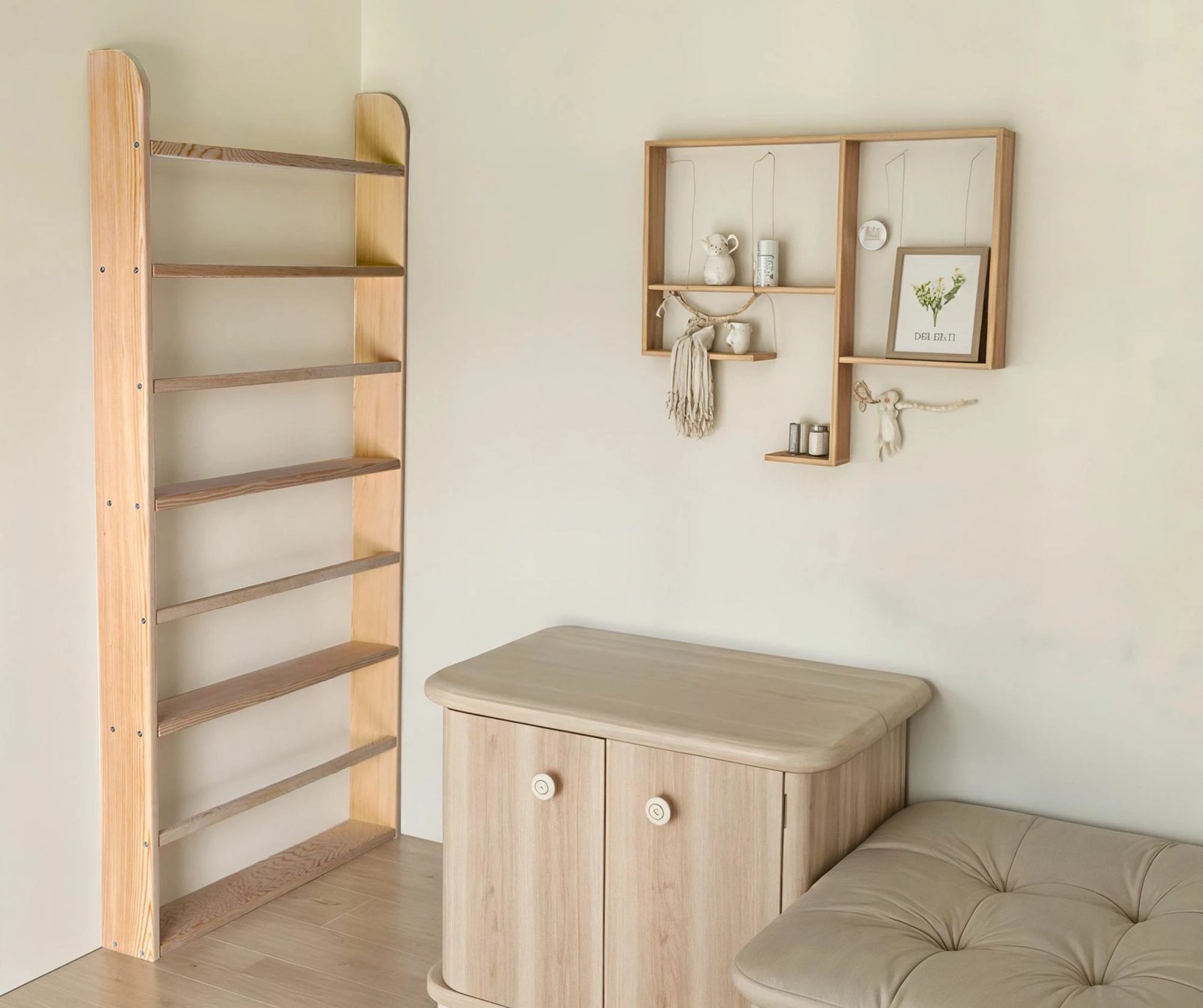 Raft librash Hanah Home, BLTYZ-AKTV033, ngjyrë lisi, 10 copë