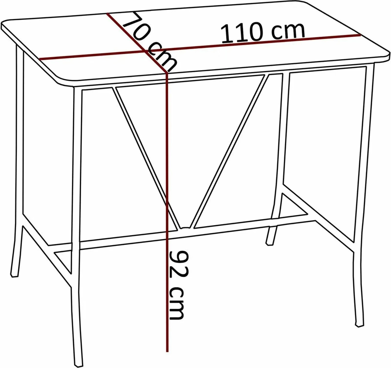 Tavolinë për bar, ngjyrë arre, Skye Decor, retro