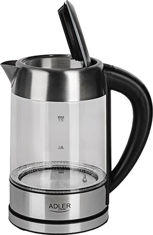 Çajnik elektrik Adler AD 1247 1.7 L kontroll temperature trup xhami inox