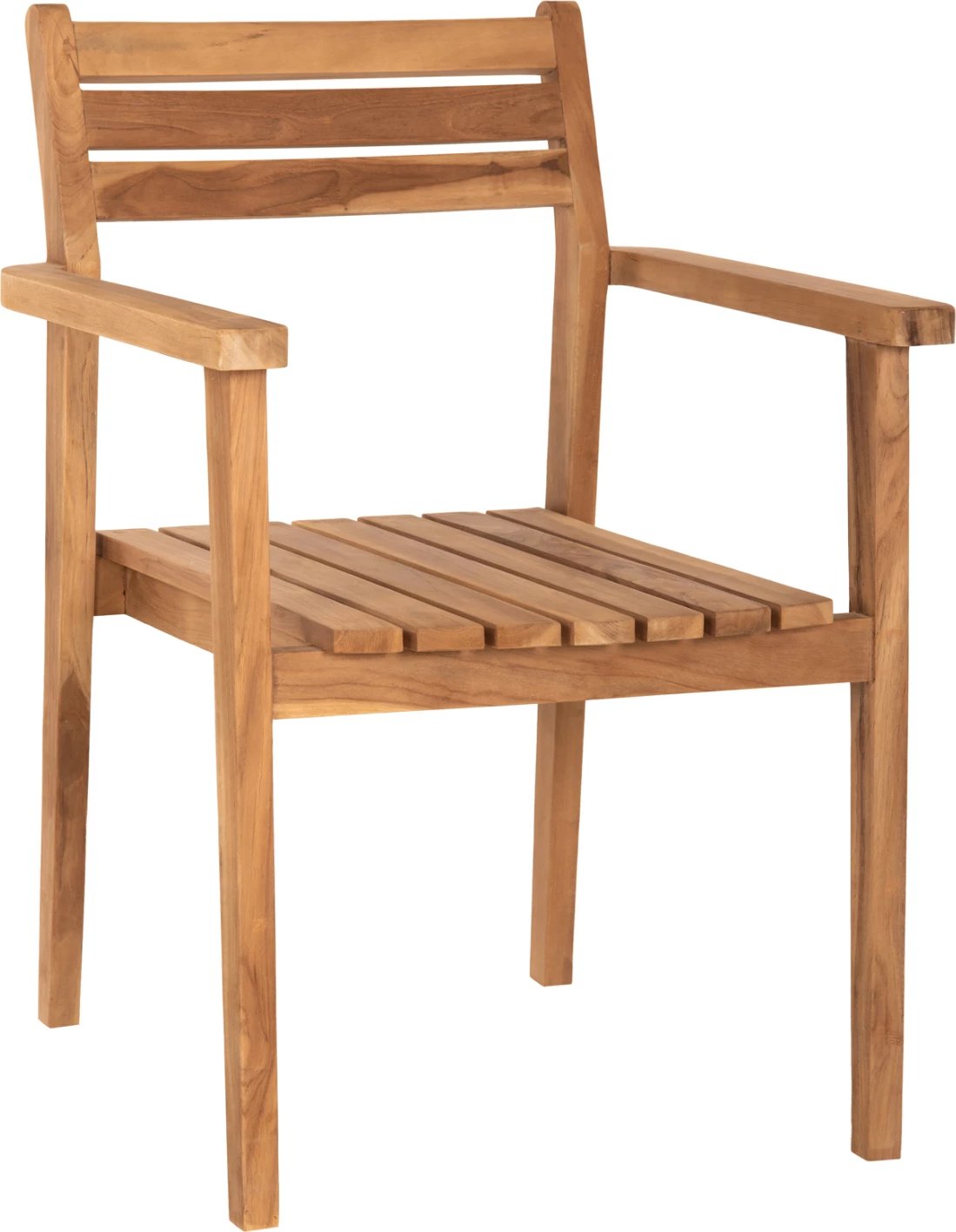 Karrige ERIETTA FH9534 dru TEAK ngjyrë natyrale e grumbullueshme 60x54x87Hcm