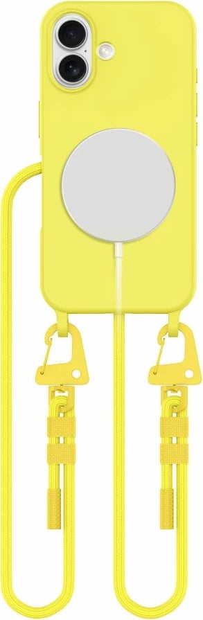 Mbështjellës Tech-Protect MagNecklace me litar për iPhone 16, Verdhë