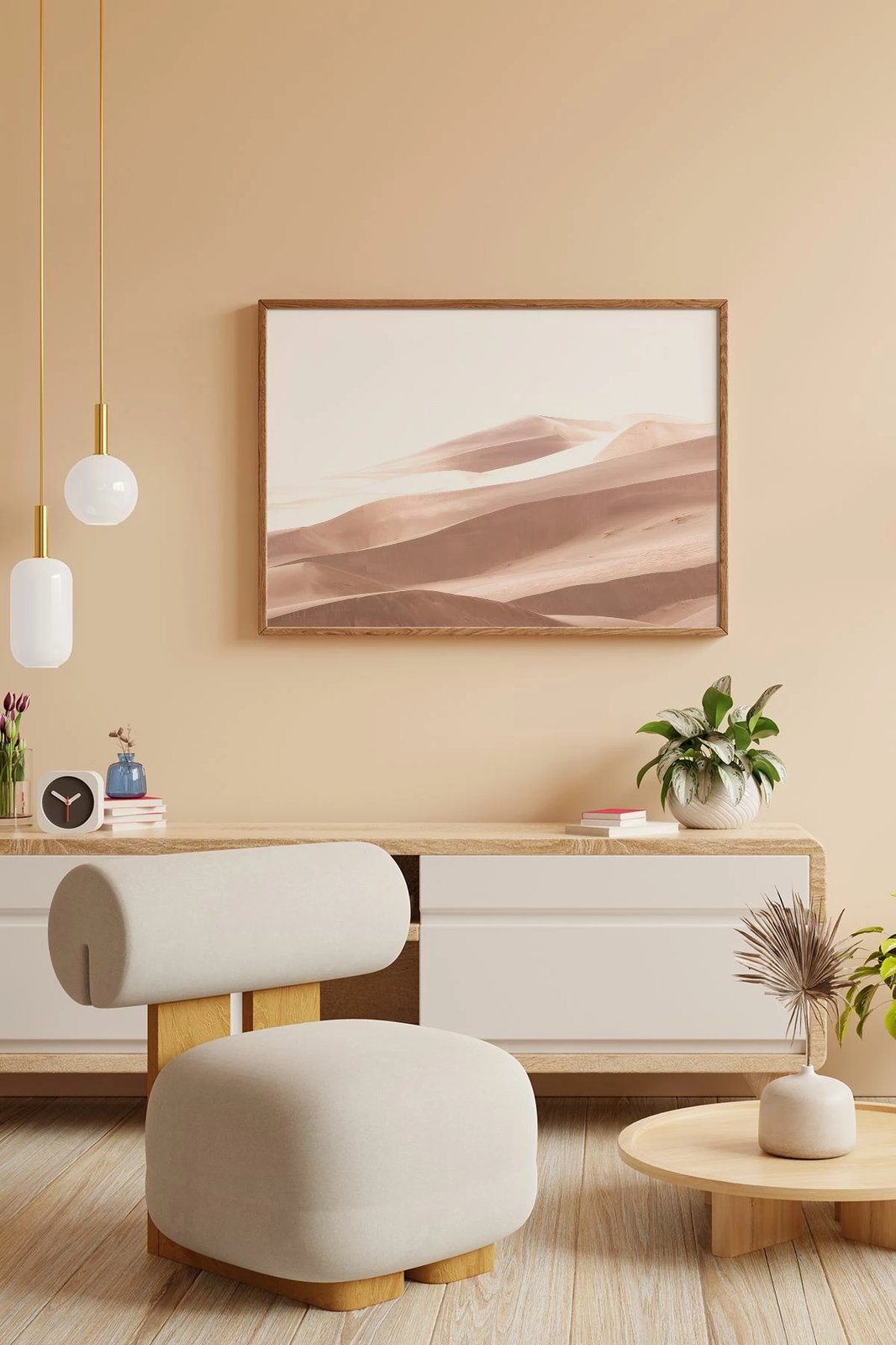 Pikturë dekorative me kornizë, shumëngjyrëshe, Lmnmdlkahve47