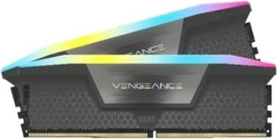 RAM Memorje Corsair Vengeance RGB DDR5 16GB (2x8GB) 6000MHz CL36, e zezë, set 2 copë