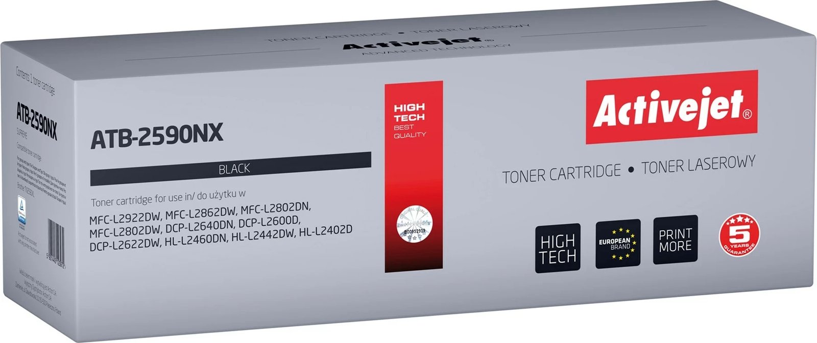 Toner Activejet ATB-2590NX për printer Brother, 3000 faqe, i zi
