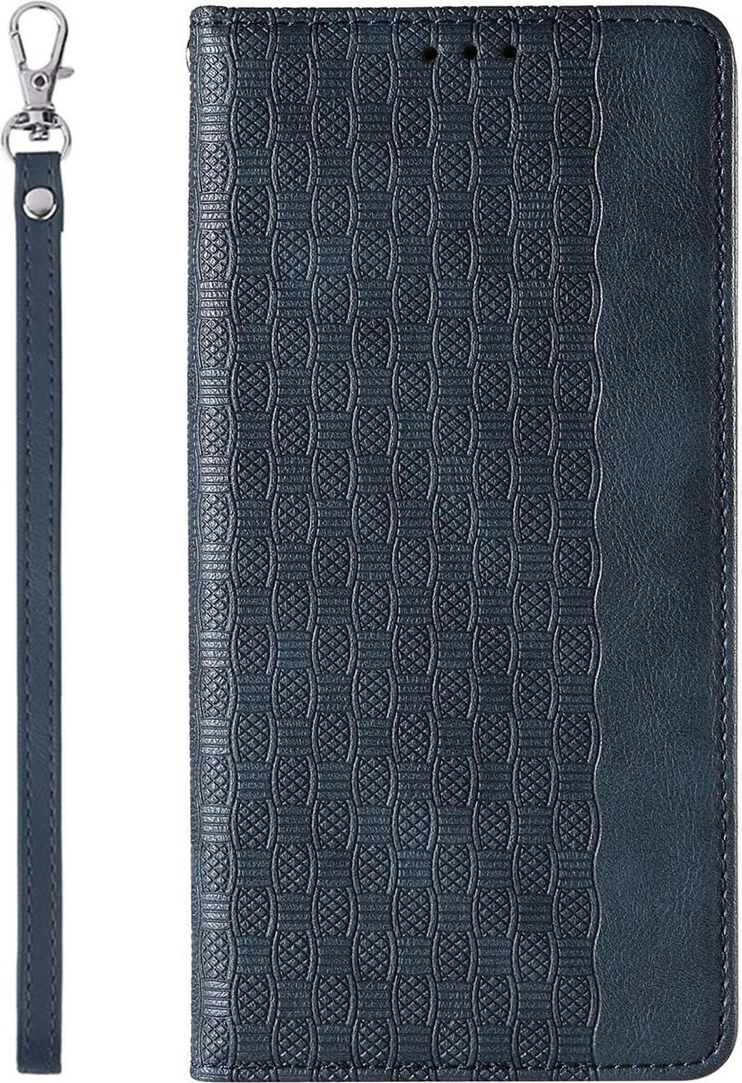 Mbështjellës Hurtel Magnet Strap Case për iPhone 12 Pro, me portofol dhe rrip dore, Blu