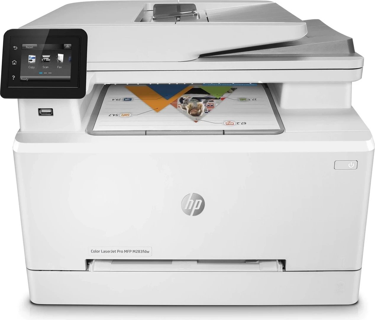 Printer HP LaserJet MFP M283fdw , i bardhë