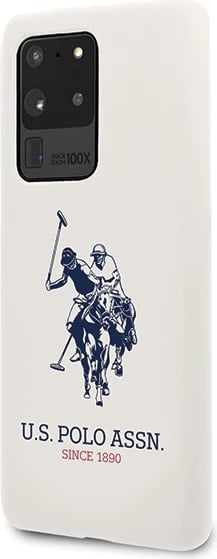 Mbështjellës U.S. Polo Assn. Silicone për Samsung Galaxy S20 Ultra, Bardhë