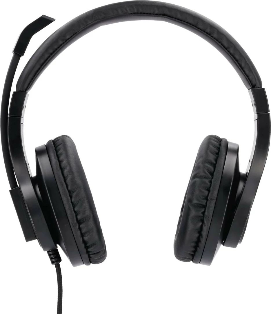 Kufje me mikrofon Hama HS-P350 stereo, full-size, 2x 3.5 mm + Y-adapter, kabllo 2 m, kontroll zëri dhe mute, e zezë