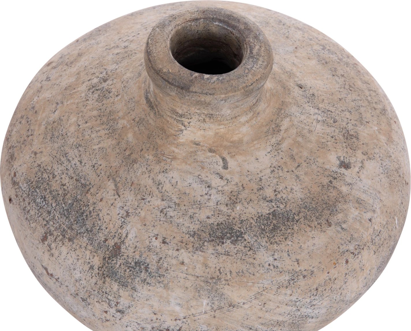 Vazo dekorative tavoline VERMO, terrakotë, ngjyrë ecru, Φ27x18cm Vazo dekorative tavoline VERMO, terrakotë, ngjyrë ecru, Φ27x18cm