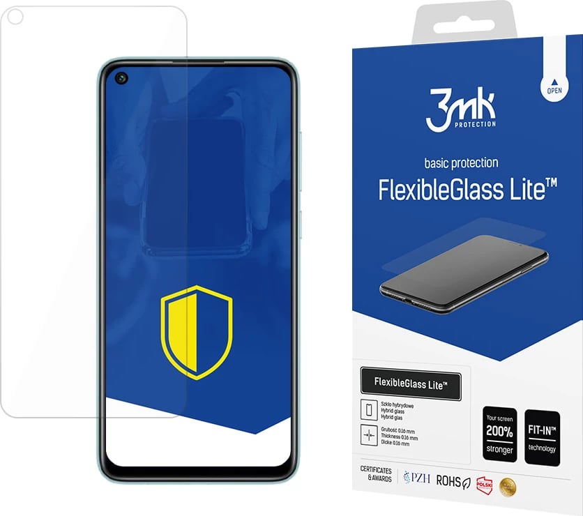 Mbështjellës xhami hibrid 3mk FlexibleGlass Lite për Xiaomi Redmi Note 9 4G, Transparent