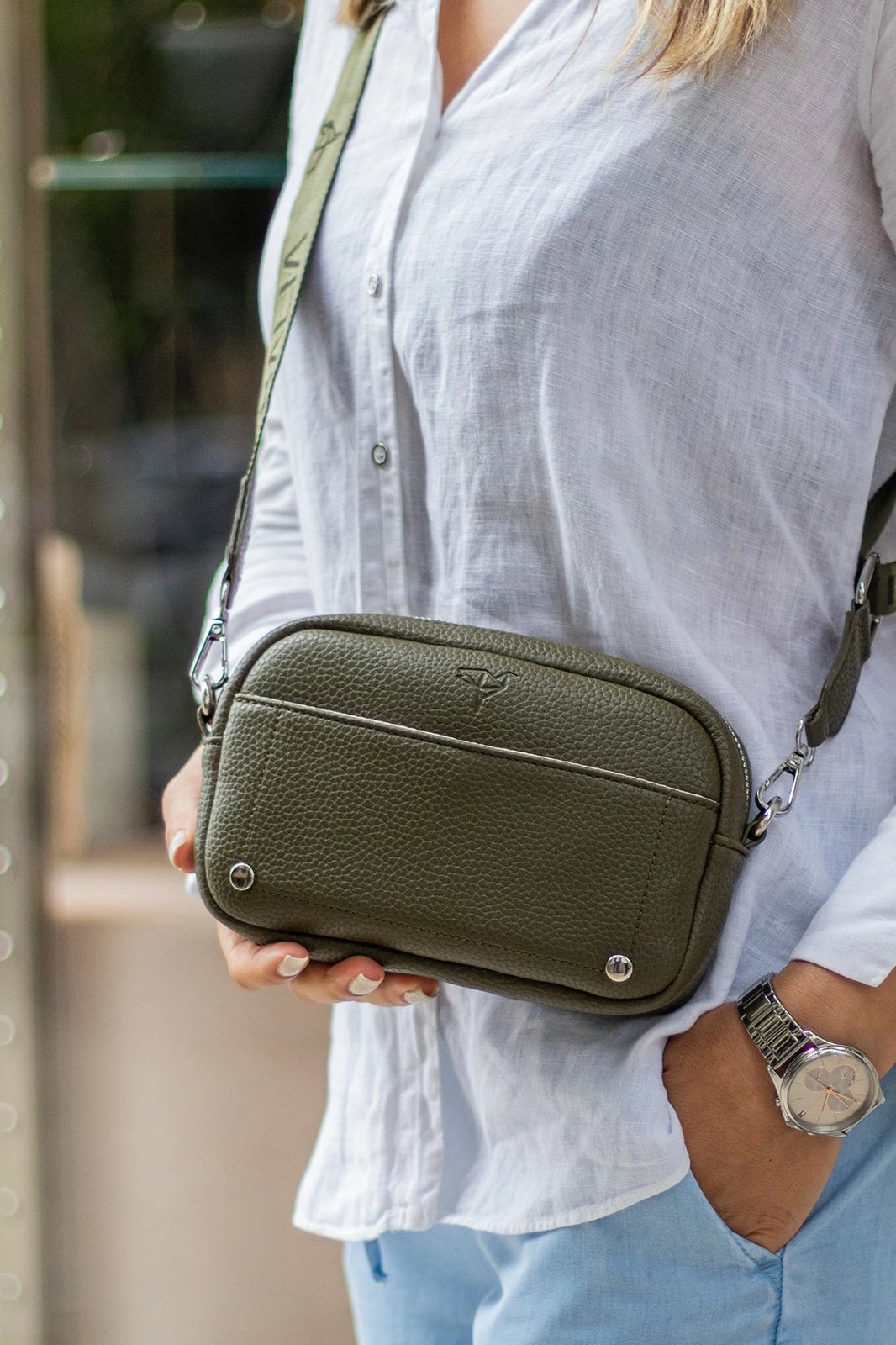 Çantë krahu Zoozie Bags, West, ngjyrë kaki