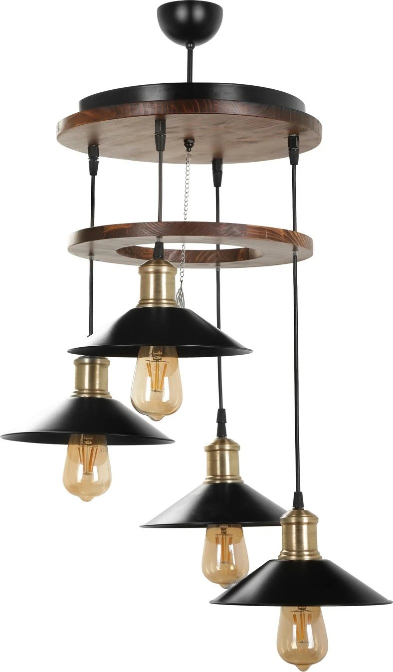 Llambë tavani druri, Opviq 8362-4T, kafe dhe e zezë