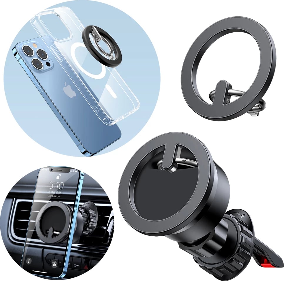 Mbajtës magnetik për celular Joyroom JR-ZS294, për ventilim makine, i zi
