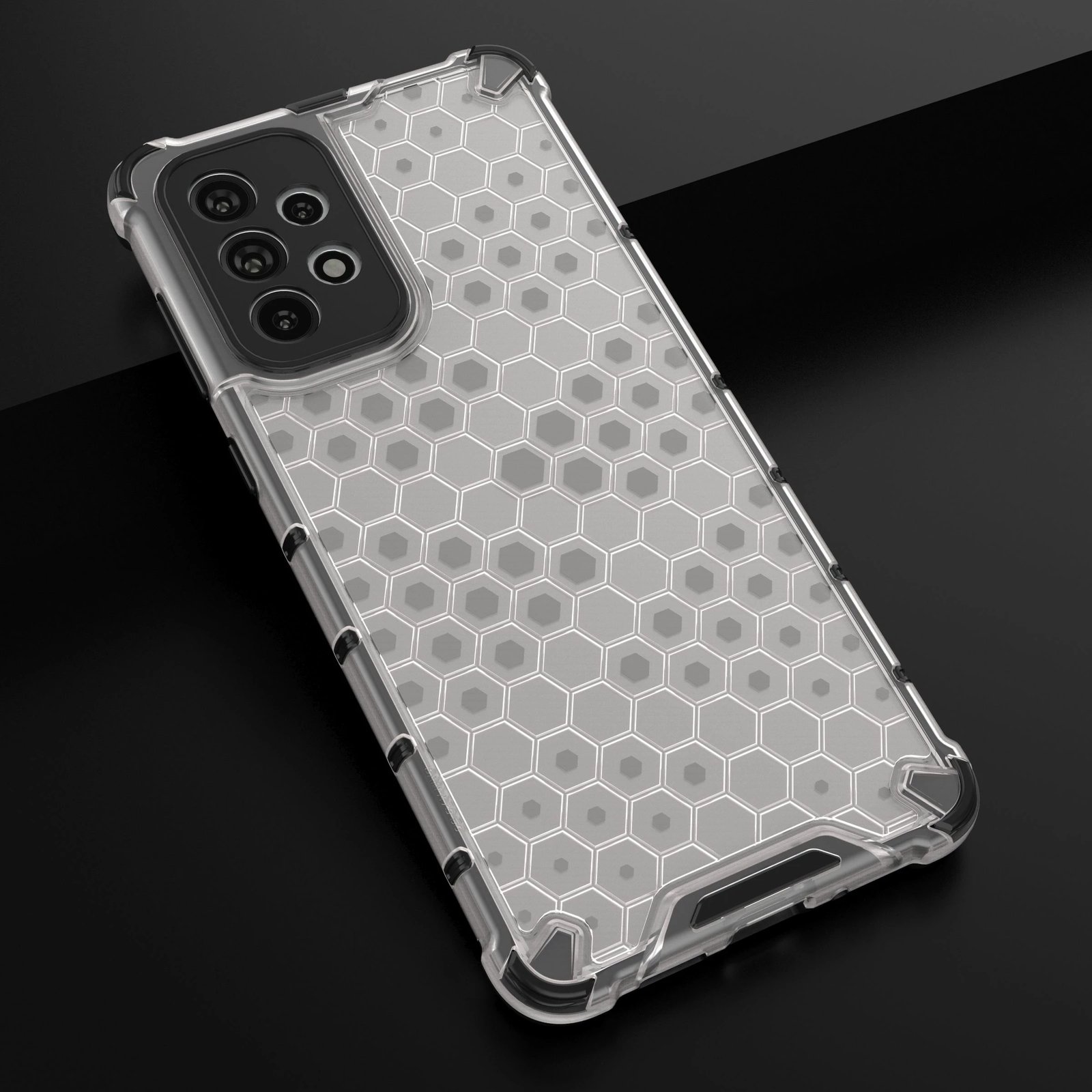 Mbështjellës Hurtel Honeycomb për Samsung Galaxy A73, i zi