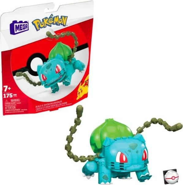 Set ndërtimi Mega Bloks Pokémon Bulbasaur GKY95/GVK83, 175 pjesë