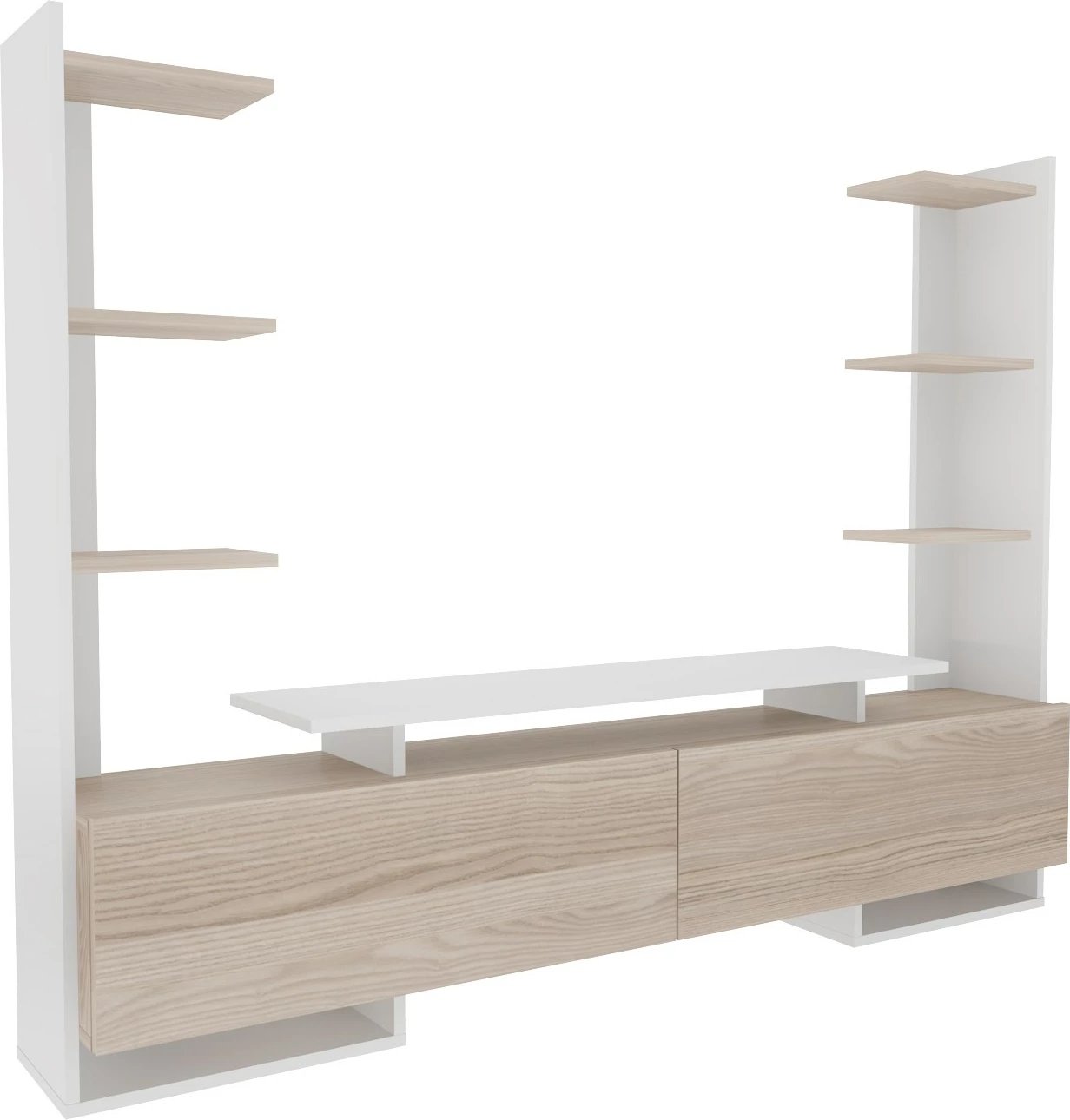 Komodë TV Hanah Home, Ava, e bardhë dhe lis