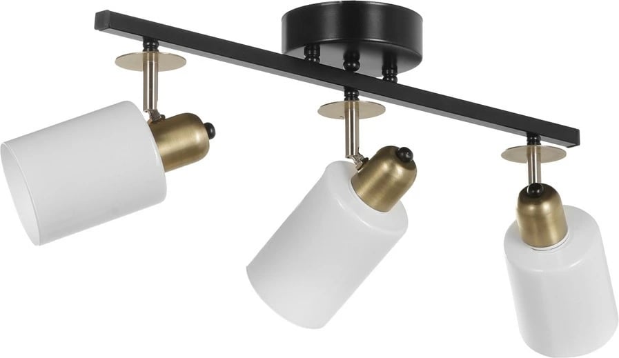 Llambë tavani Opviq, 8431-3, trup metalik, ngjyrë e zezë dhe e bardhë