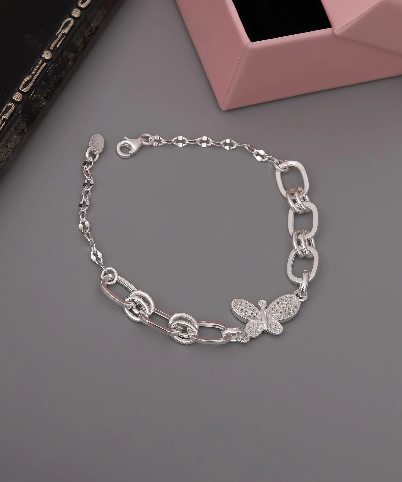 Byzylyk argjendi Jumeon, ARPBL2001, me flutur, 19.5cm