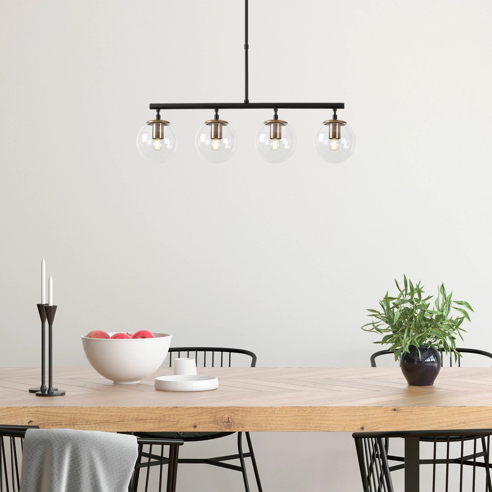 Llambë tavani Opviq Fazli, e zezë dhe antike, 70x15x43-87cm