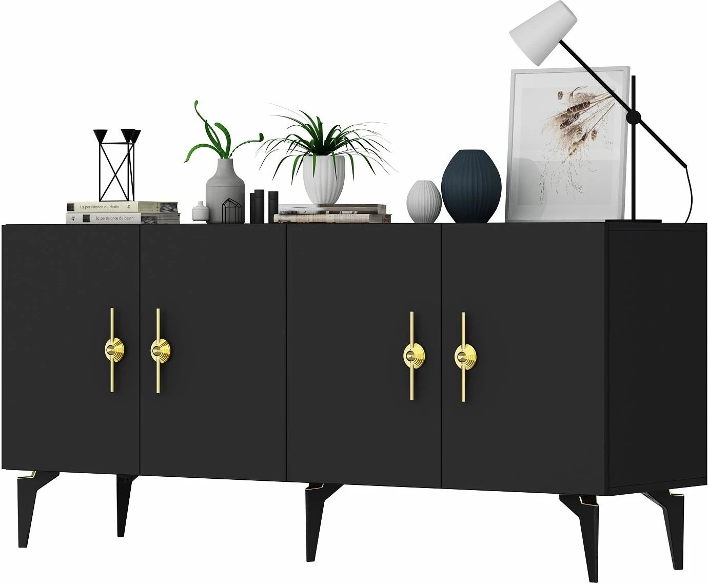 Konsolë Skye Decor, ngjyrë antracit, Zenit