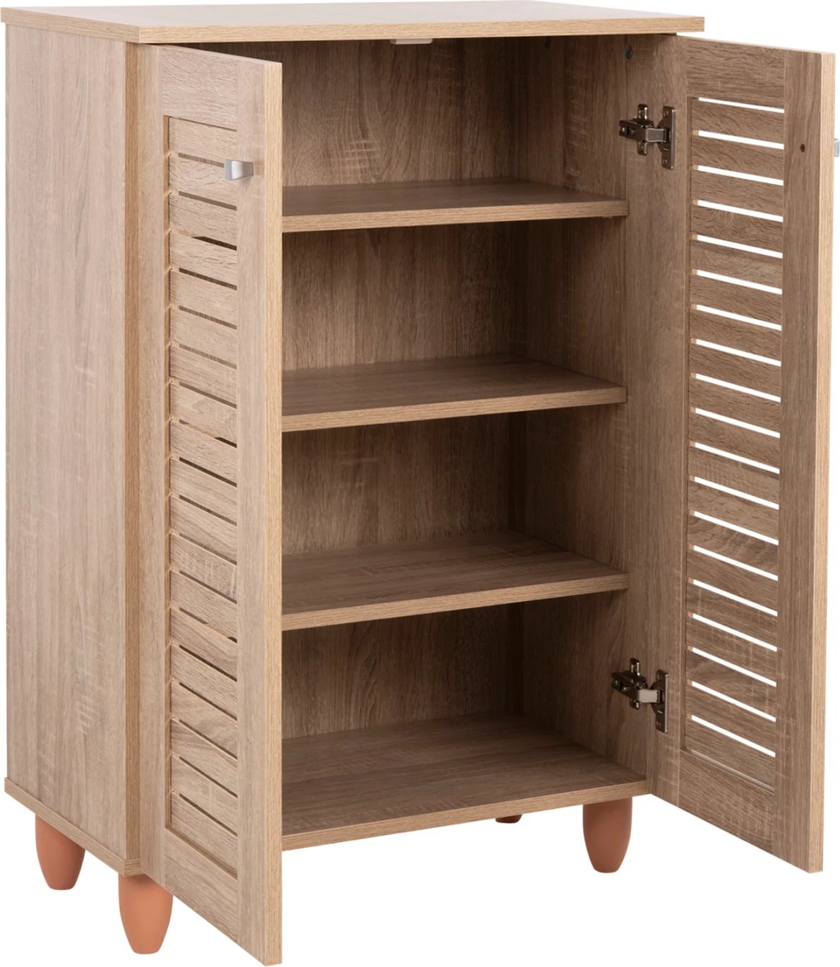 Dollap këpucësh PROLLY, 2 dyer-4 rafte, kaftë