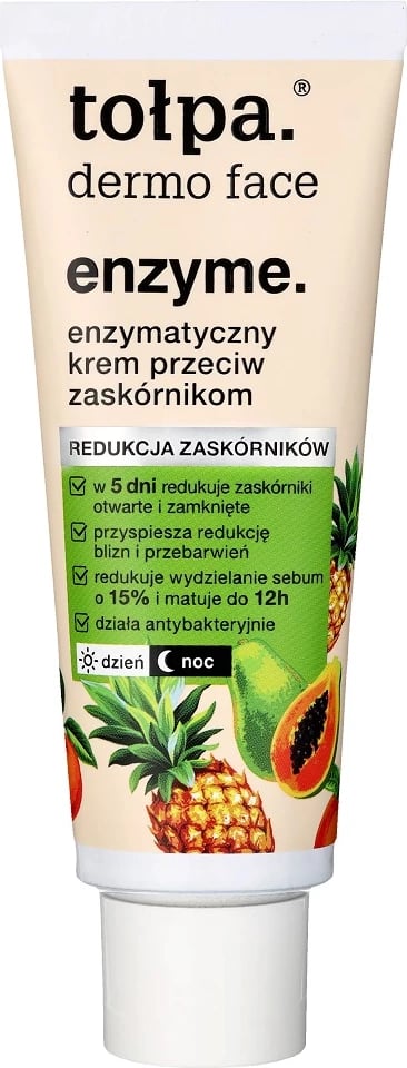 Krem për fytyrë për femra Tołpa Dermo Face Enzyme Enzymatic Cream, 40ml Krem për fytyrë për femra Tołpa Dermo Face Enzyme Enzymatic Cream, 40ml