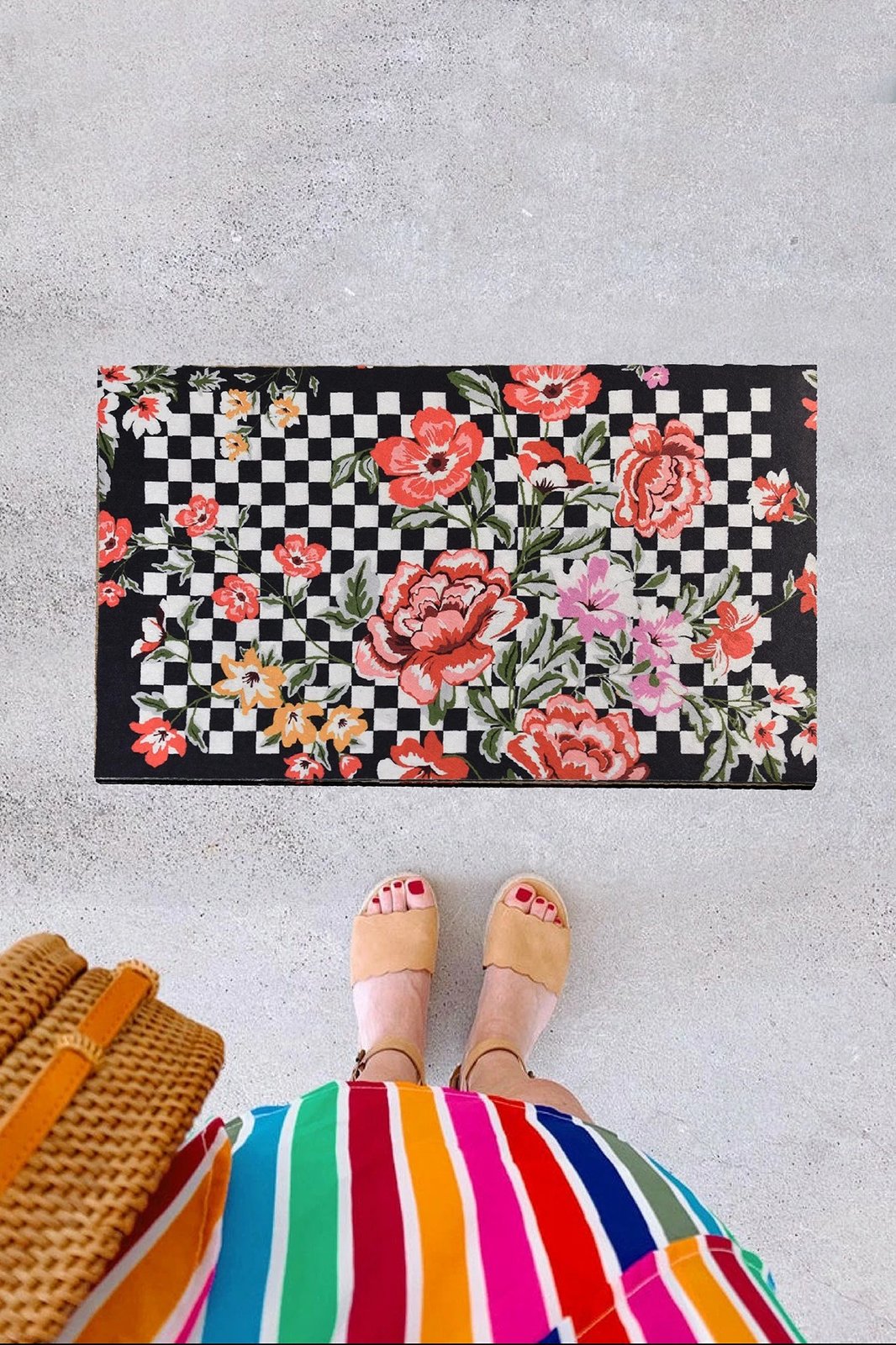 Dyshek hyrës PVC, shumëngjyrësh, Conceptum Hypnose Fioriera, 40x60cm