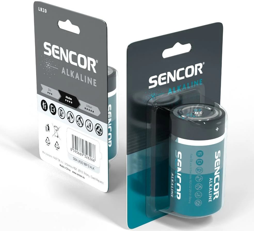 Bateri Sencor SBA LR20 1BP D Alk, 1 copë Bateri Sencor SBA LR20 1BP D Alk, 1 copë