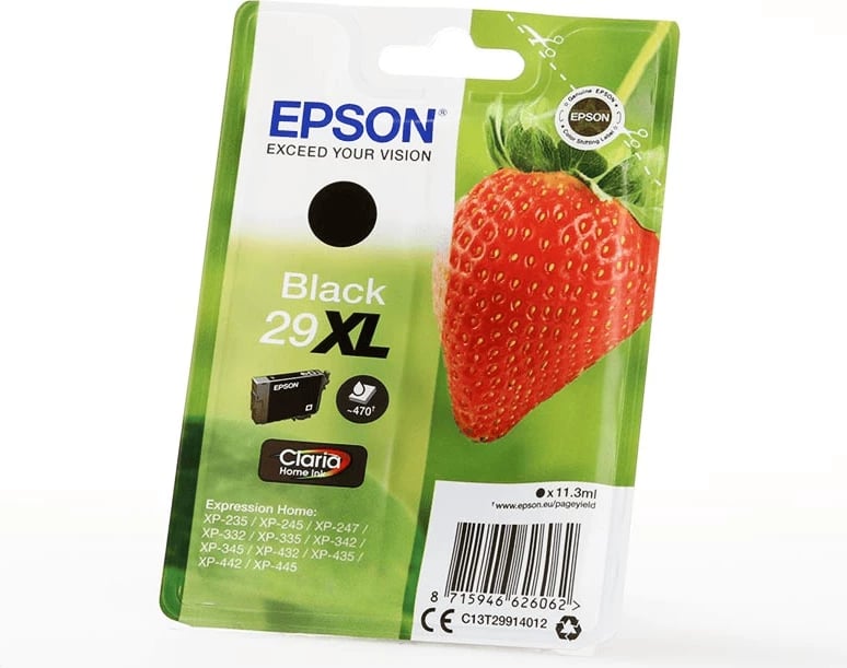 Kartush bojë Epson 29XL / C13T29914012, 11.3 ml, rendiment 470 faqe, madhësi XL, e zezë