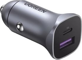 Karikues veture Ugreen 40858, 30W, 2 dalje USB, alumini