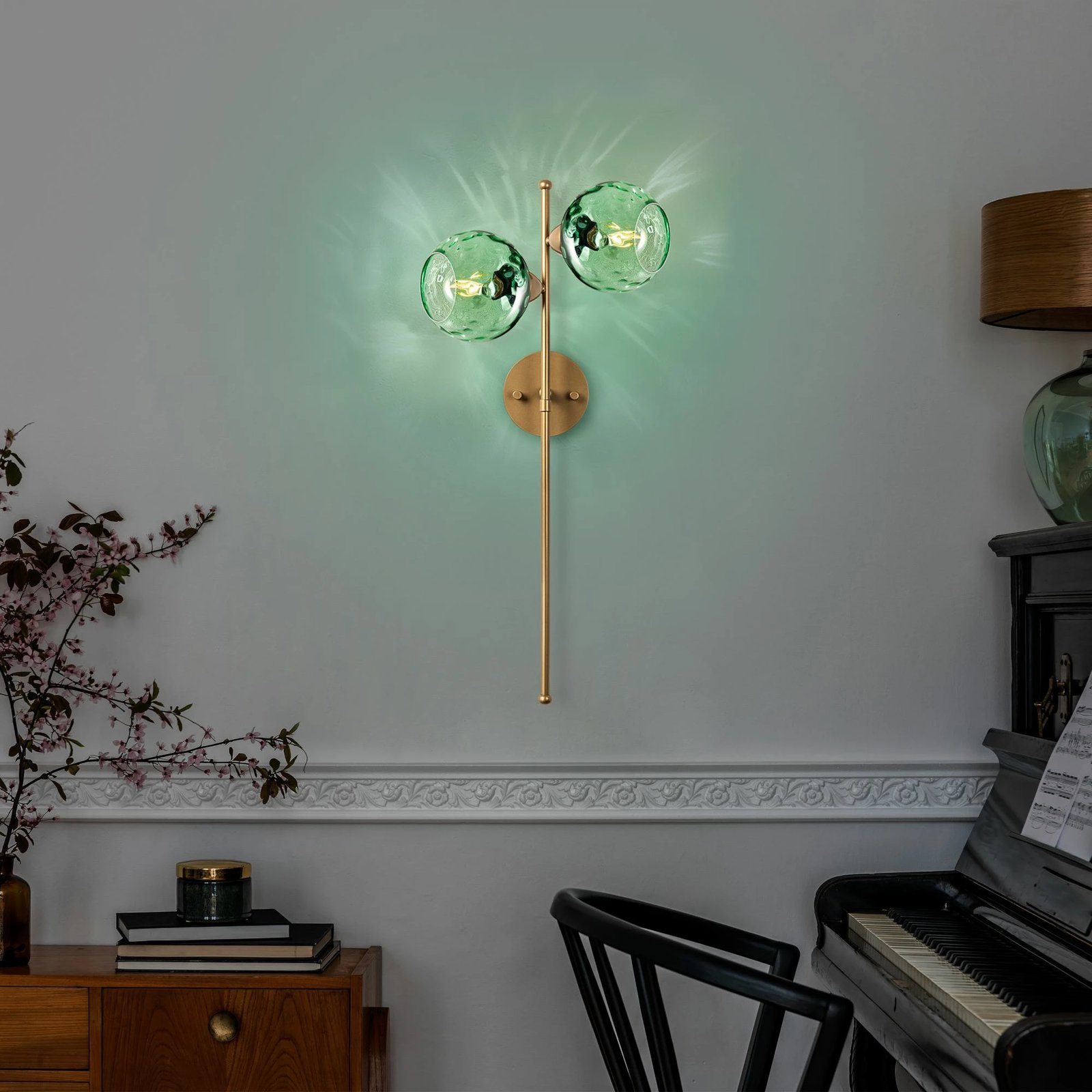 Llambë muri Opviq, Benek - 15 - 14425, ngjyrë mint dhe ari