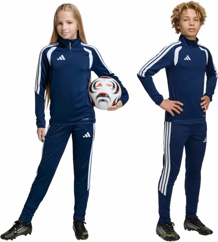 Pantallona sportive për fëmijë adidas, të kaltërta