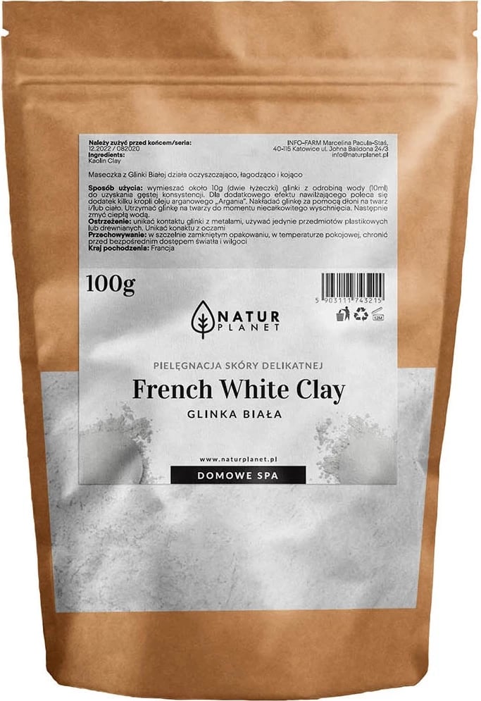 Maskë Natur Planet Glinka White për femra 100g