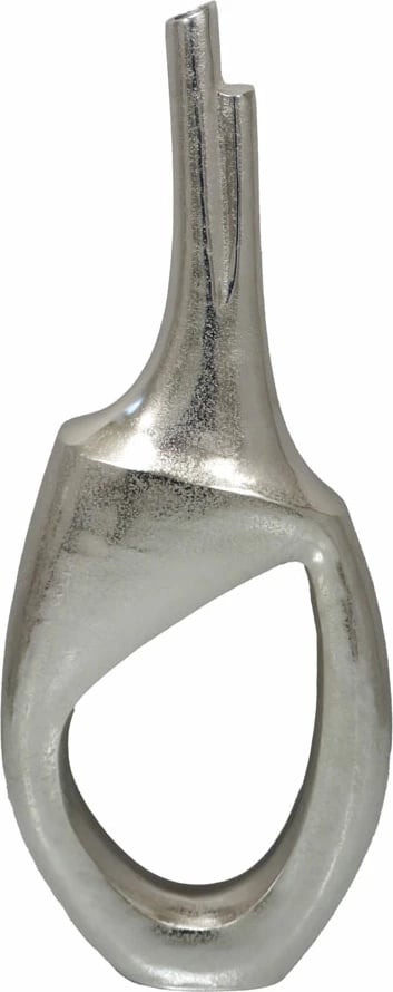 Vazo dekorative CALAN, alumin, ngjyrë argjendi, 29x9x73 cm