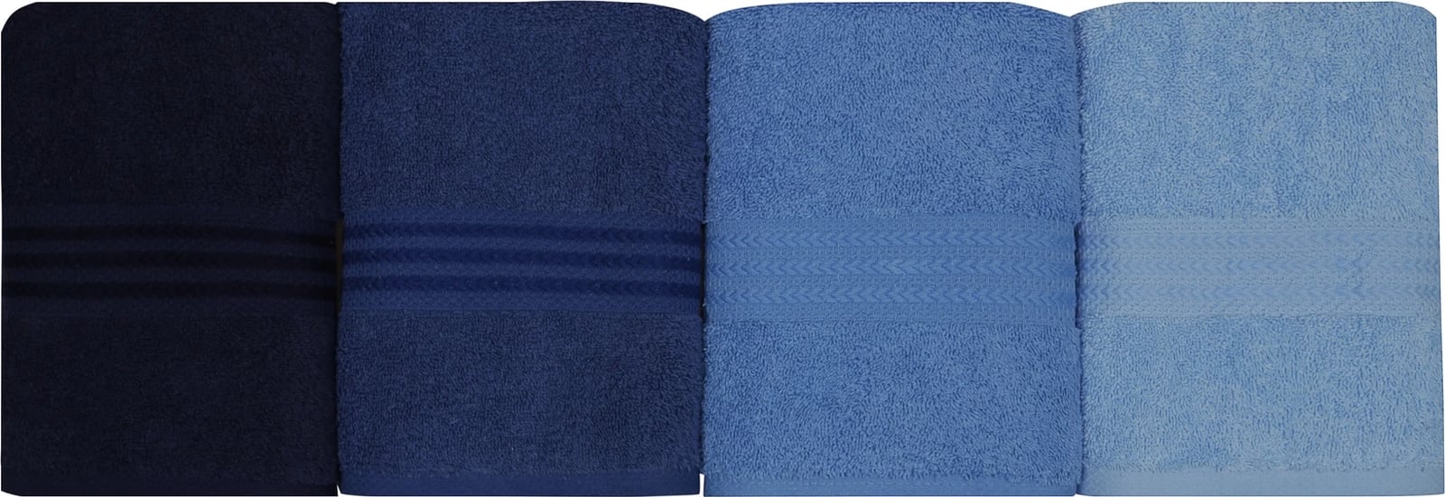 Set peshqirësh duarsh (4 copë), Mijölnir, ngjyrë ylberi - blu