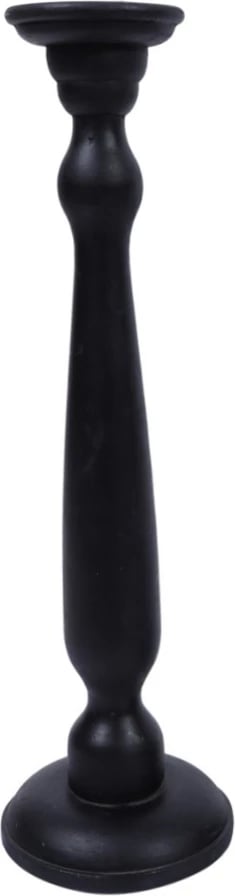 Mbajtës qirinjsh Otrera, dru mango, ngjyrë e zezë, 15x15x53 cm