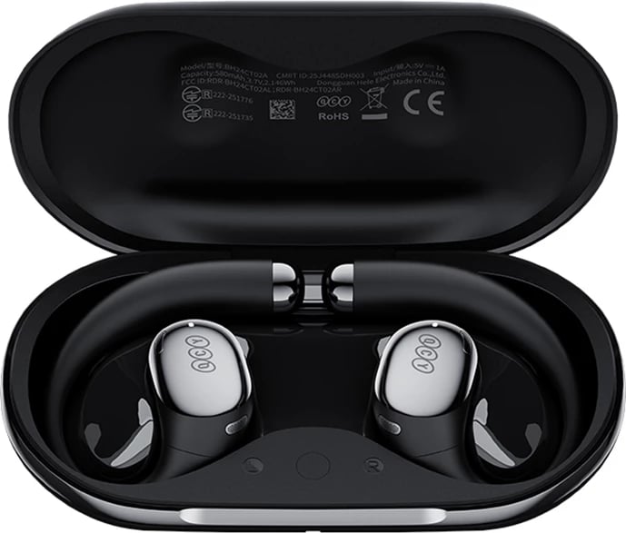 Kufje TWS QCY Crossky R70, wireless, ANC, LDAC, IPX5, e zezë