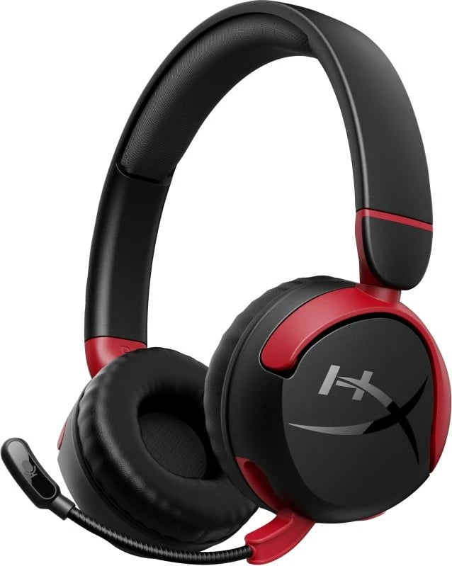 Kufje me mikrofon wireless HyperX Cloud Mini 7G8F1AA Bluetooth, bateri deri 25 orë, për fëmijë 8–12 vjeç, Black/Red